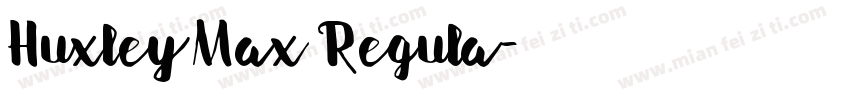 Huxley Max Regula字体转换